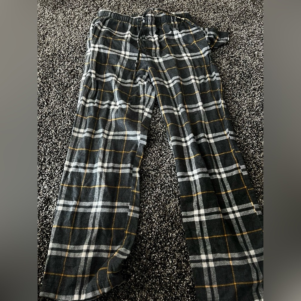 Sonoma Men's Plaid Joggers - Black, Gray, and Gold